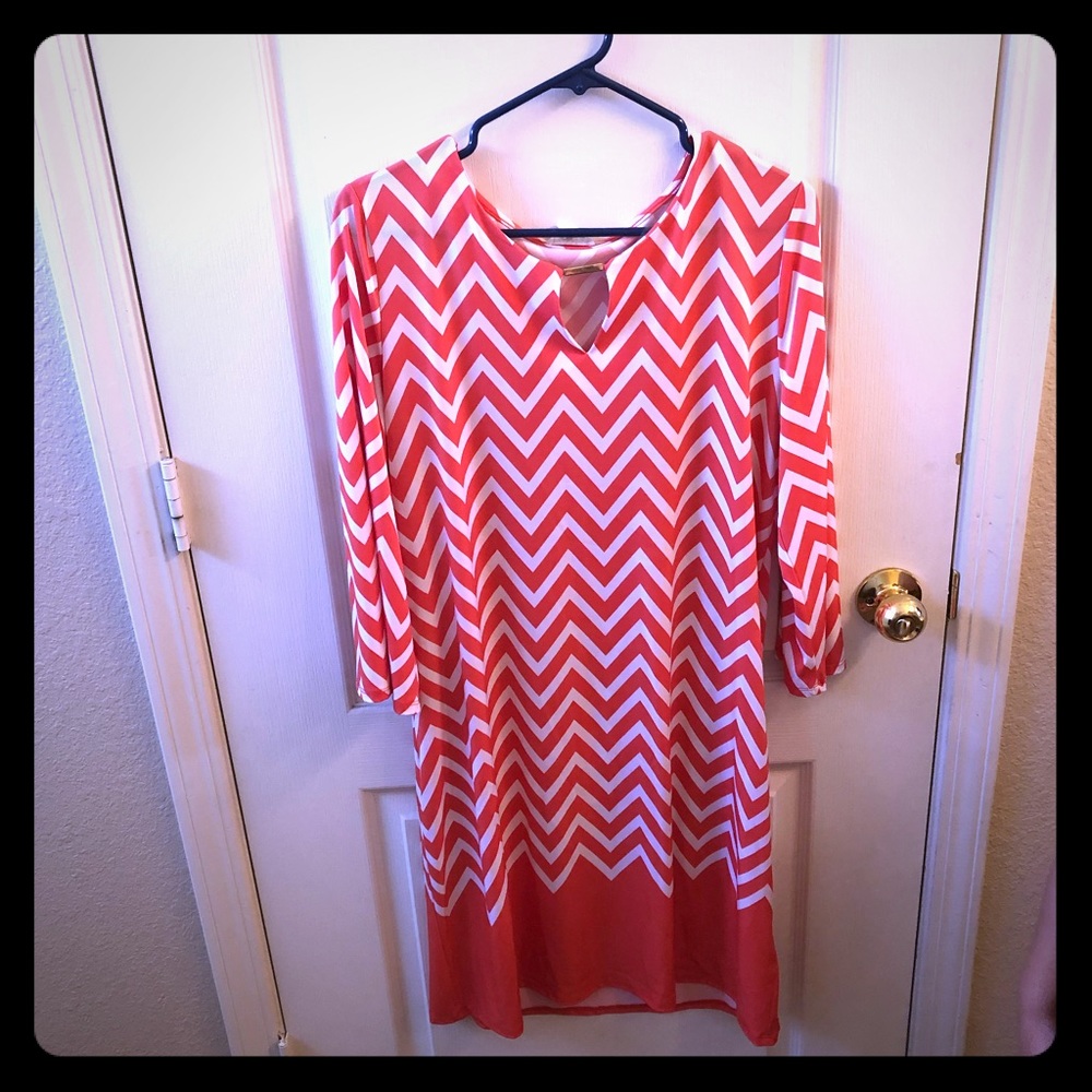 Orange Chevron Dress